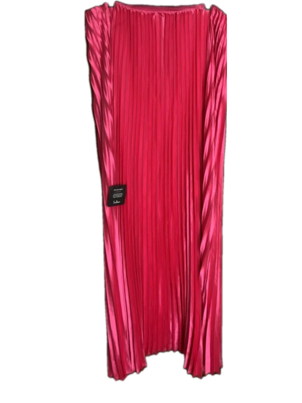 Lulus Divian XL Hot Pink Ombre Strapless Pleated Maxi Dress Barbiecore Prom - Picture 3 of 10